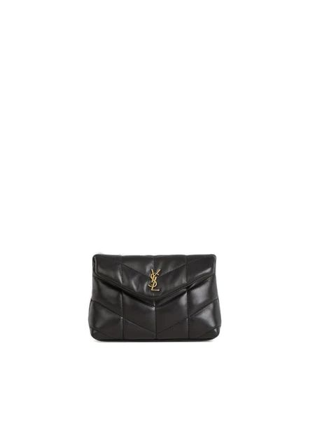Saint Laurent Puffer Quilted Small Pouch Bag | Cettire Global