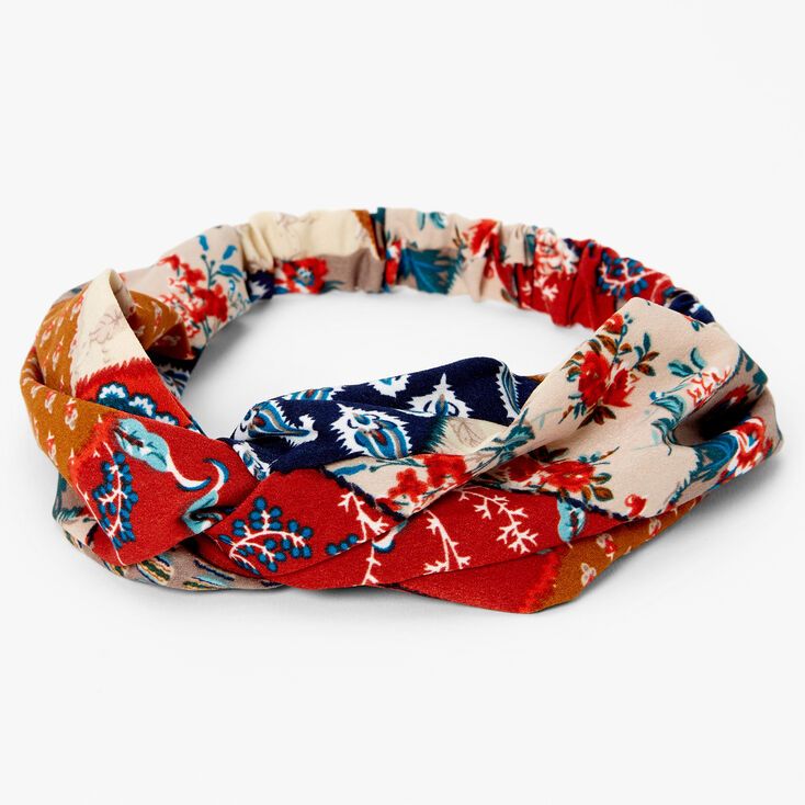 Patchwork Floral Twisted Headwrap | Claire's (US)
