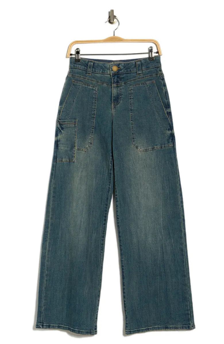 Democracy High Waist Porkchop Wide Leg Jeans | Nordstromrack | Nordstrom Rack
