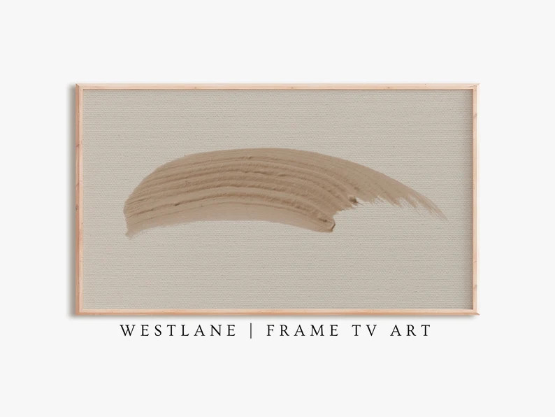 Samsung Frame TV Art | Neutral Modern Farmhouse Abstract Art | Downloadable DIGITAL TV247 | Etsy (US)