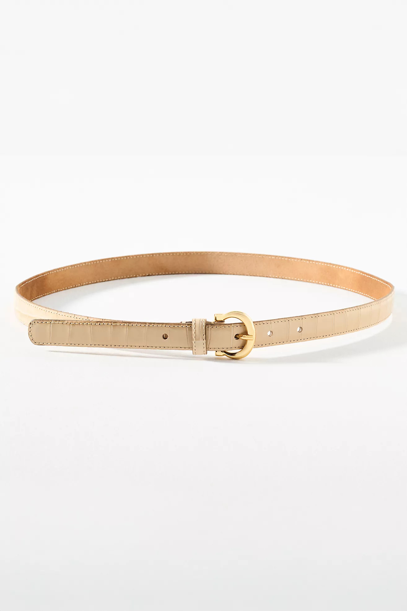 Skinny Croc Embossed Belt | Anthropologie (US)