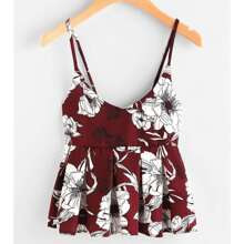 Floral Print Random Box Pleat Cami Top | SHEIN