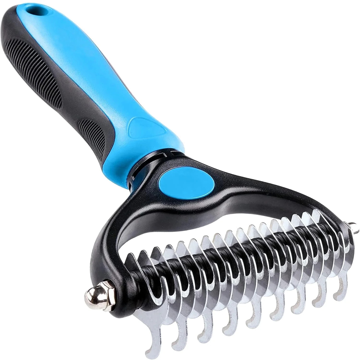 Pet Grooming Rake - Double-Sided Deshedding Dematting Tool, Undercoat Rake for Dogs & Cats, Extra... | Walmart (US)