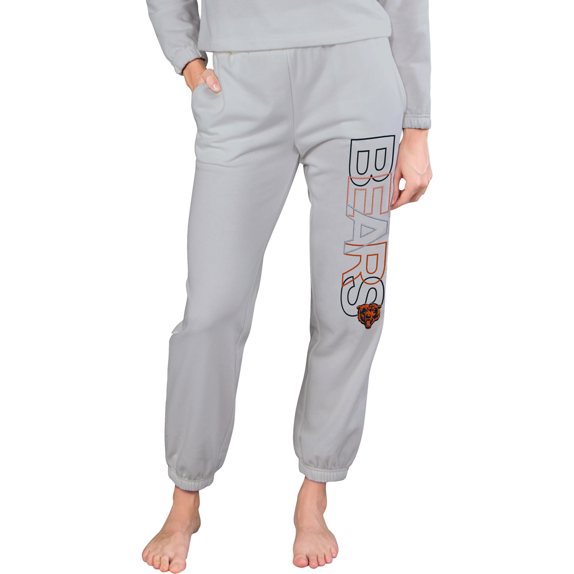 Women's Chicago Bears  Concepts Sport Gray Sunray French Terry Pants | NFL Shop