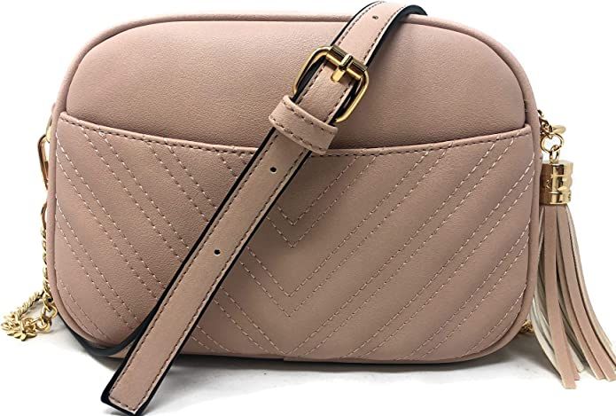 Lola Mae Quilted Crossbody Bag, Trendy Design Shoulder Purse | Amazon (US)