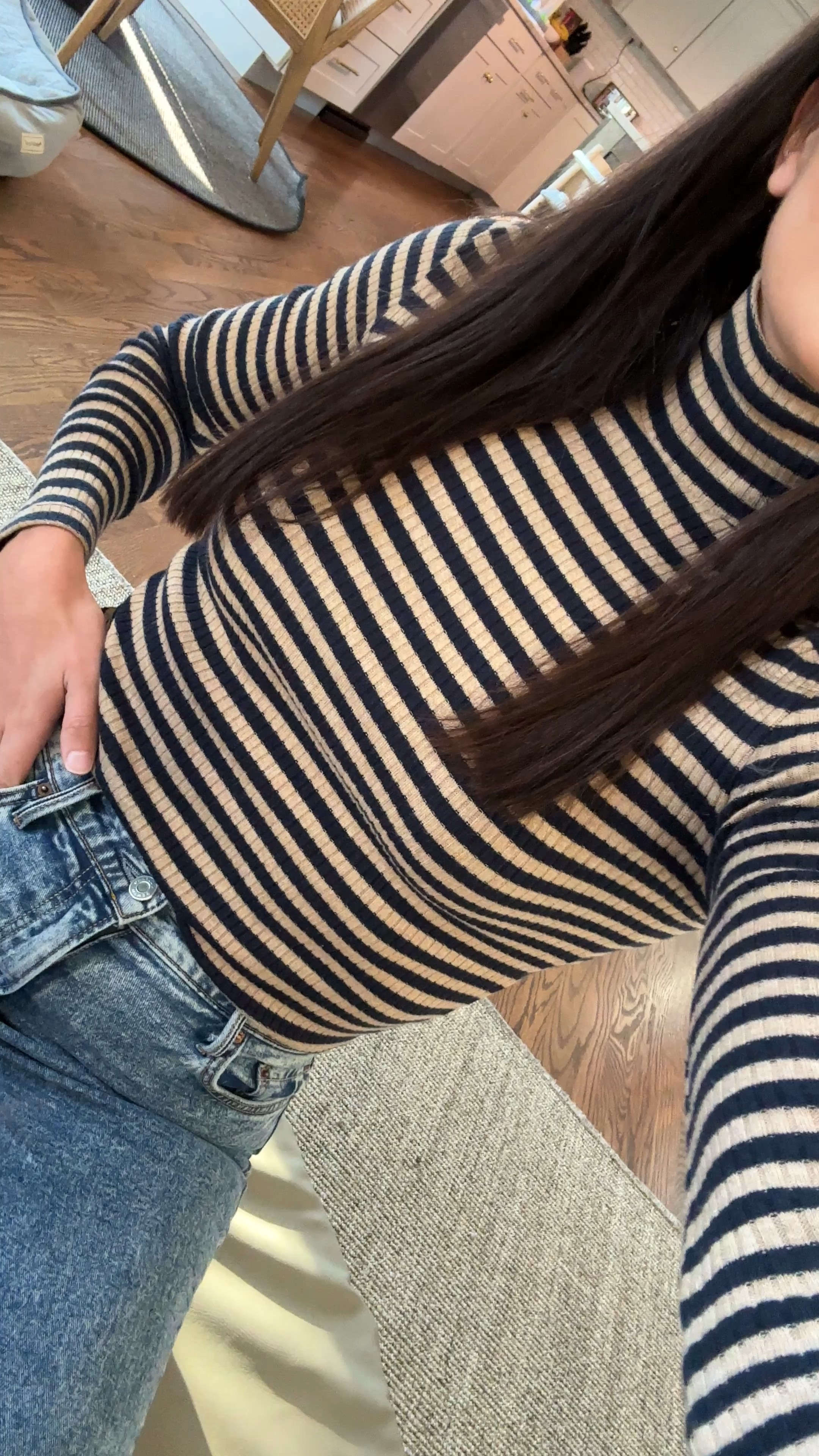Stripe turtleneck on sale for Black Friday, jeans also on sale 

#LTKunder50 #LTKsalealert #LTKCyberweek