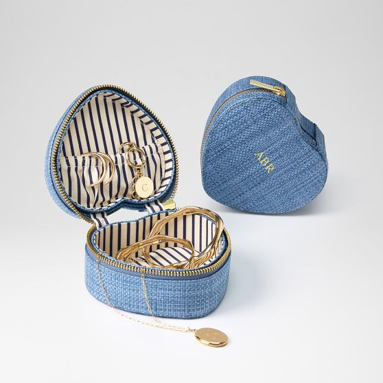 Raffia Heart Jewelry Case | Mark and Graham