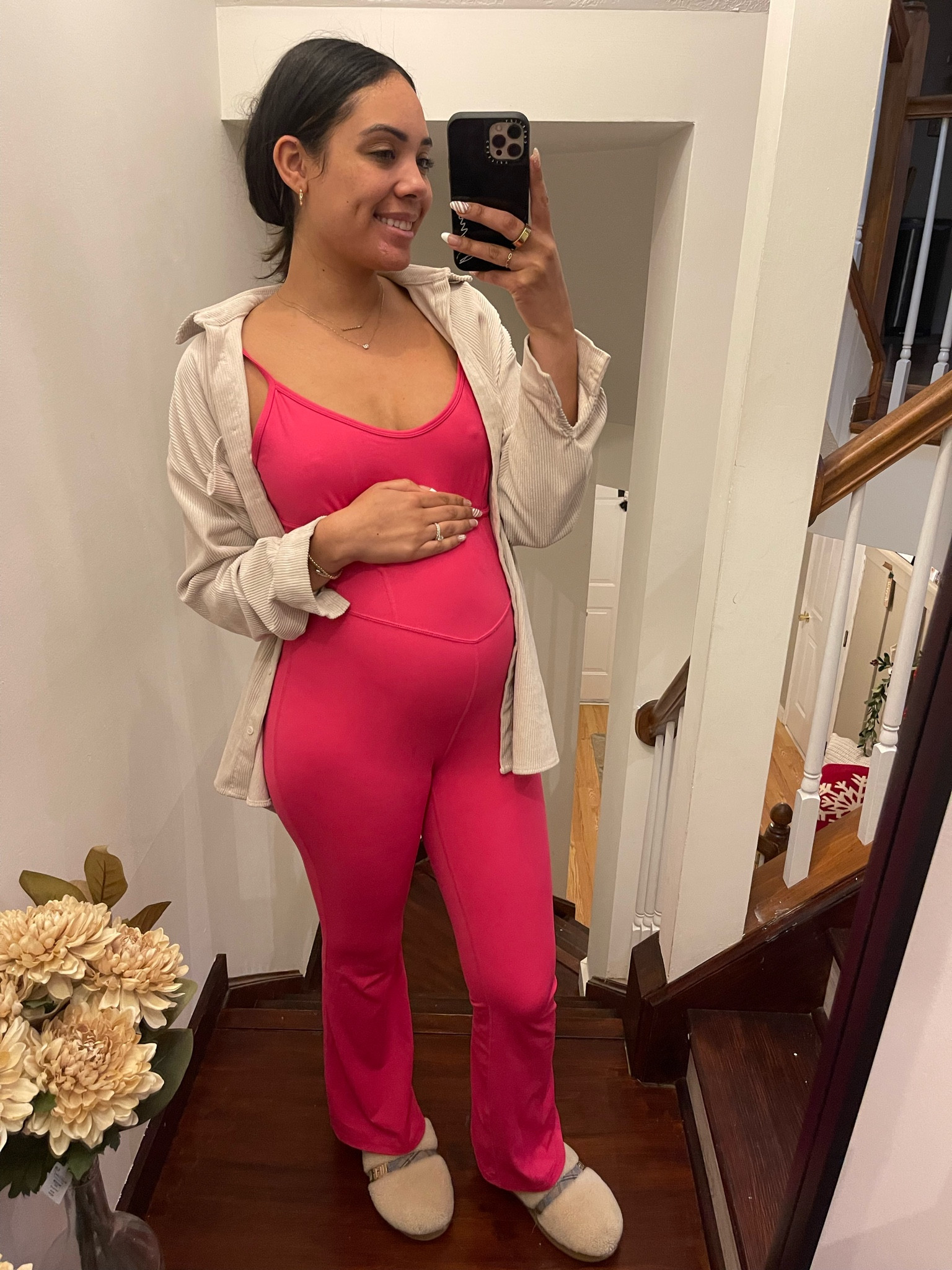 Bump friendly, jumpsuit , aritizia, target, onsie, pink, pregnancy, snacked. Slippers 

#LTKstyletip #LTKbump #LTKunder50