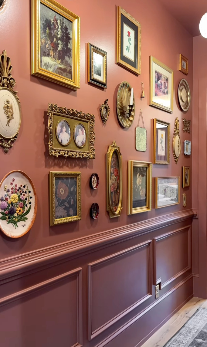 These items helped me turn all of my thrifted treasures into the prettiest gallery wall in my hallway. The gorgeous color is called Reddened Earth by HGTV Home by Sherwin Williams.  

 

#LTKdayinmylife #LTKstorytime #LTKHome