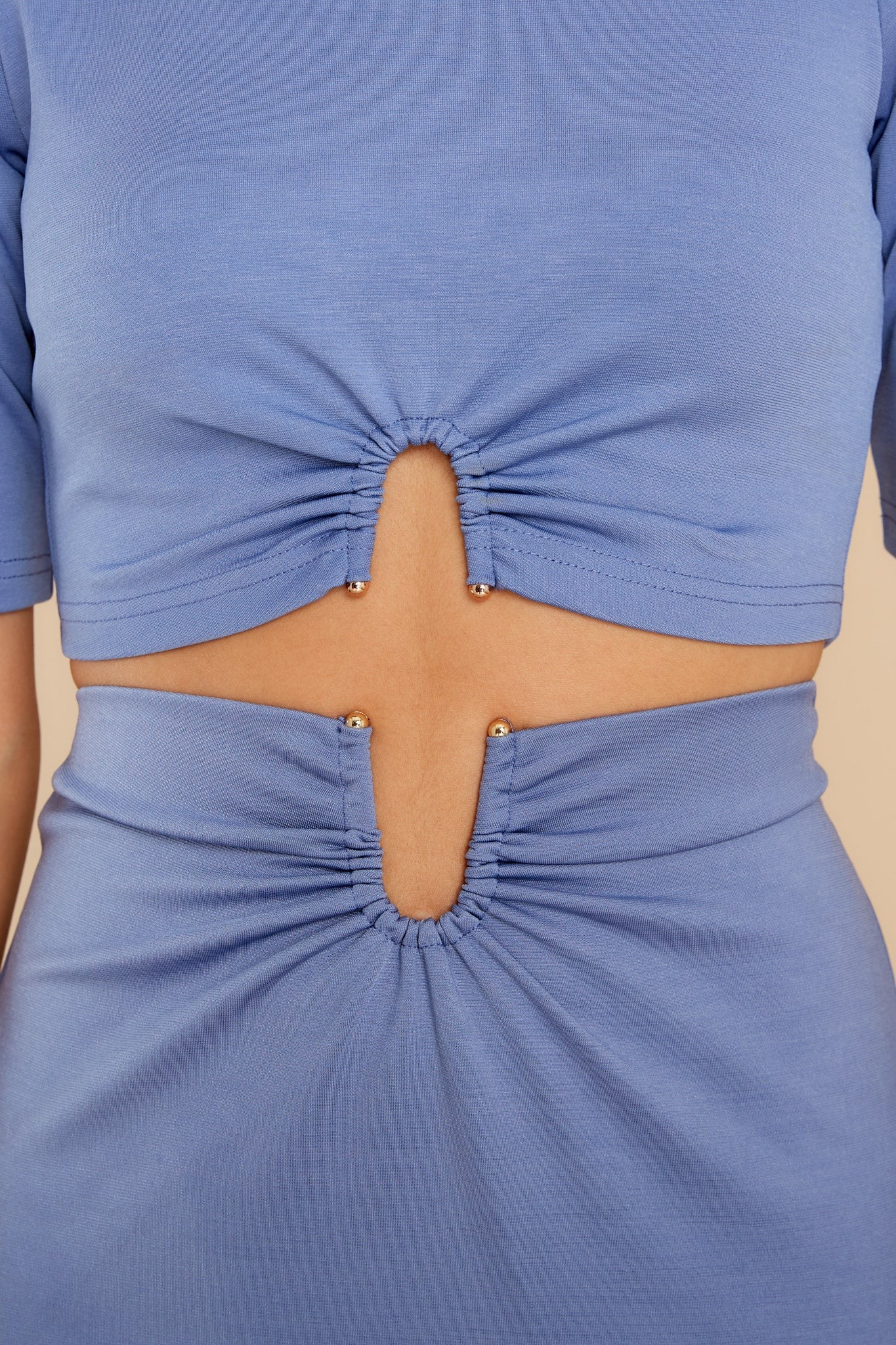 Havanna Cornflower Blue Midi Skirt | Red Dress 