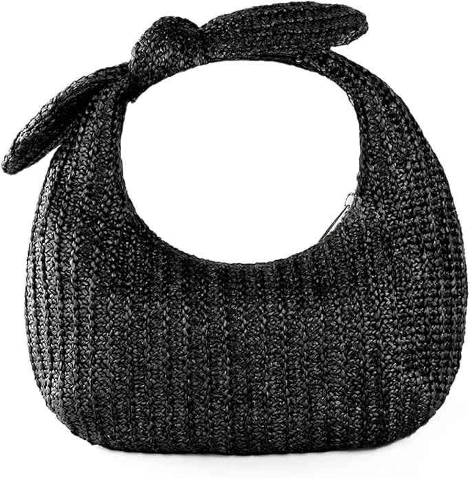 Lanpet Knotted Straw Clutch Purses for Women, Summer Beach Bag, Dumpling Evening Clutch Handbags ... | Amazon (US)