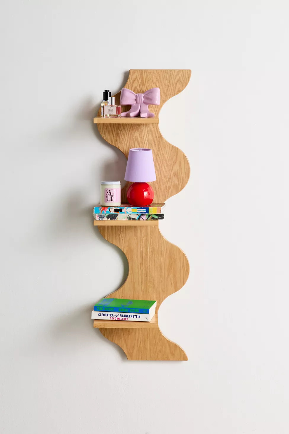 Squiggle Book Tower Wall Shelf | Urban Outfitters (US and RoW)