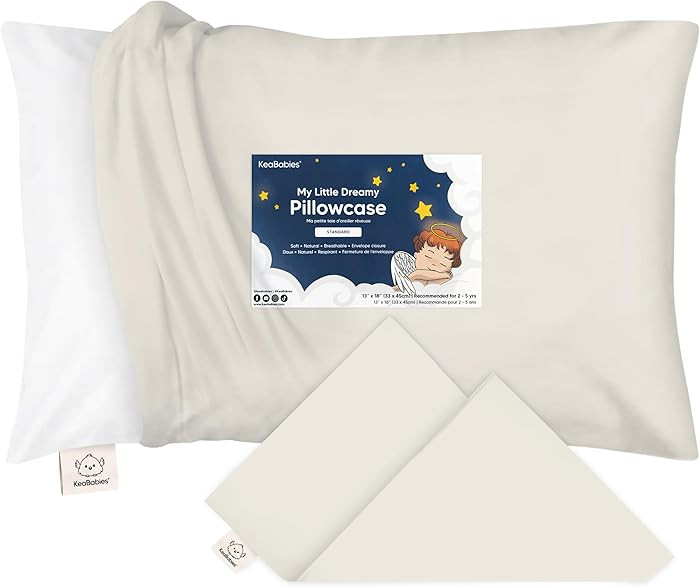 KeaBabies Toddler Pillowcase 13"x18" - Organic Cotton Toddler Pillowcase for Kids, Boys, Girls, S... | Amazon (US)