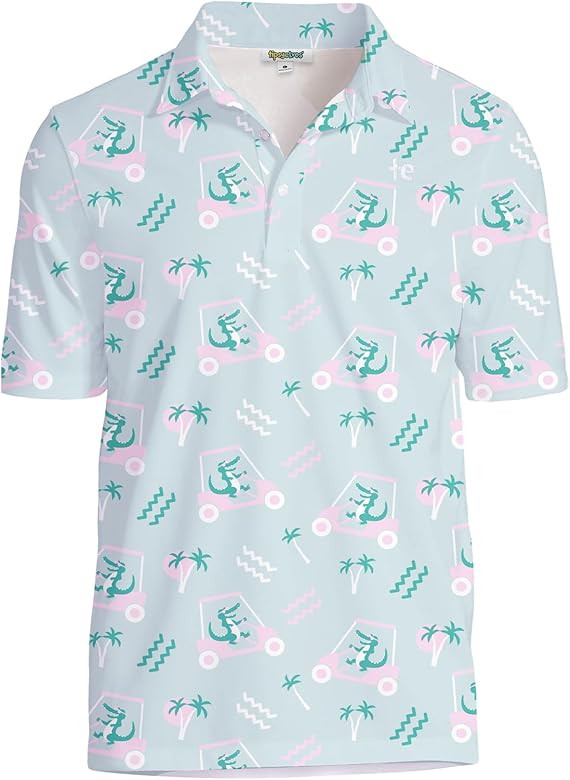 Tipsy Elves Golf Shirts for Men - Performance Athletic Fit Men's Golf Polo Shirts for Men w/Moist... | Amazon (US)