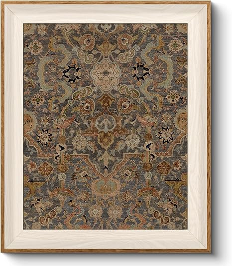 VIYYIEA Framed Wall Art for Living Room, Pattern Canvas Prints, Vintage Home Decor, Flowers Paint... | Amazon (US)