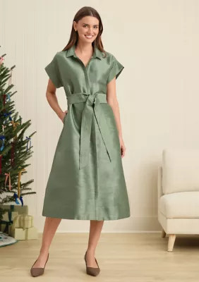 Sewing Down South x Crown & Ivy™ Sew Merry Midi Shirt Dress | Belk