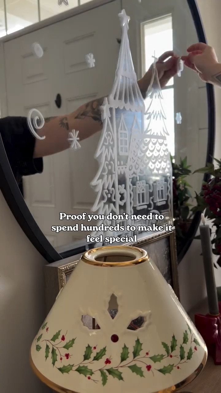 OMG 😍 comment SHOP for the links✨ I am shooooook — how cute is this ?! Small DIY, big impact. This simple mirror decal completely changed the vibe in here — proof you don’t need to spend hundreds to make your home feel special. Affordable, easy, and renter-friendly 👏

Follow @alwaysakozyhome for more holiday DIYs and home decor inspo 🌲❤️

#BudgetHomeDecor #DIYHomeIdeas #CozyHomeFinds #AffordableDecor #HomeInspo #DIY #diyhomeproject

#LTKHome #LTKFamily #LTKHoliday