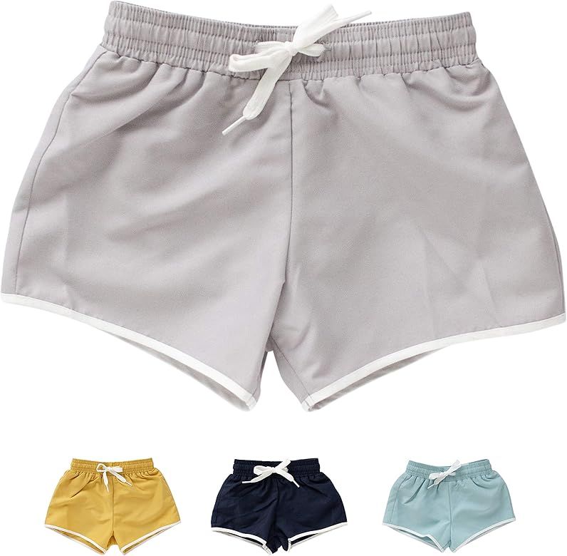 Sisterly Market Baby Toddler Boys Swimsuit, Short Swim Shorts with Elastic Waistband, Solid Swimwear | Amazon (US)