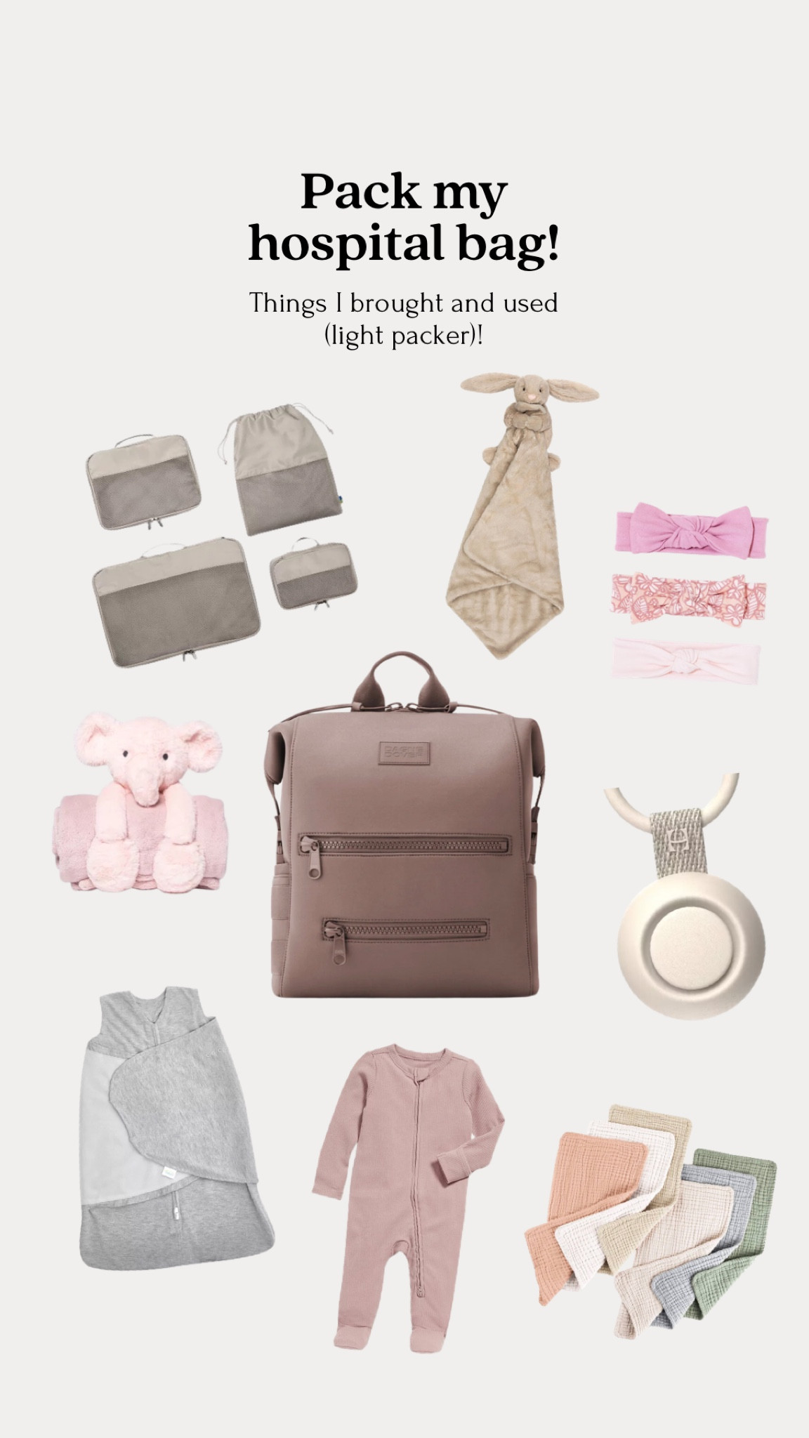 Things I packed in my hospital diaper bag for baby that I actually used 🎀 
The Dagne Dover Indi diaper is the BEST purchase hands down! So chic + so roomy!

#LTKBump #LTKBaby #LTKTravel