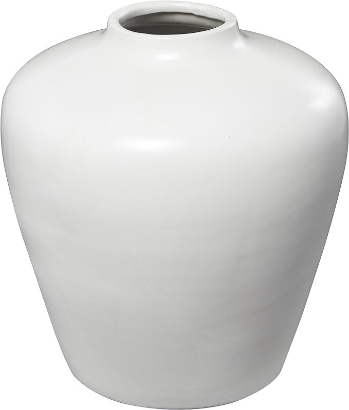 Deco 79 Ceramic Vase, 13" x 13" x 14", White, Small Size | Amazon (US)