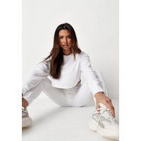 White Cropped Sweatshirt And Joggers Co Ord Set | Missguided (US & CA)