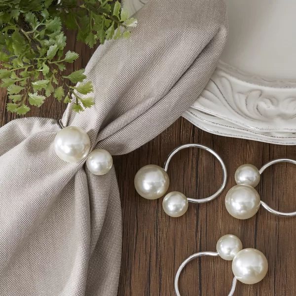 Pearl Napkin Rings (Set of 4) | Wayfair North America