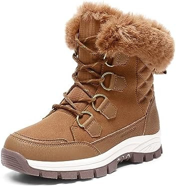 DREAM PAIRS Waterproof Snow Boots for Women, Faux Fur Cozy Warm Insulated Winter Boots Lace Up Mi... | Amazon (US)