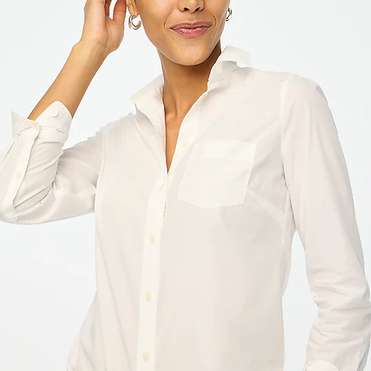 Button-up cotton poplin shirt in signature fit | J.Crew Factory
