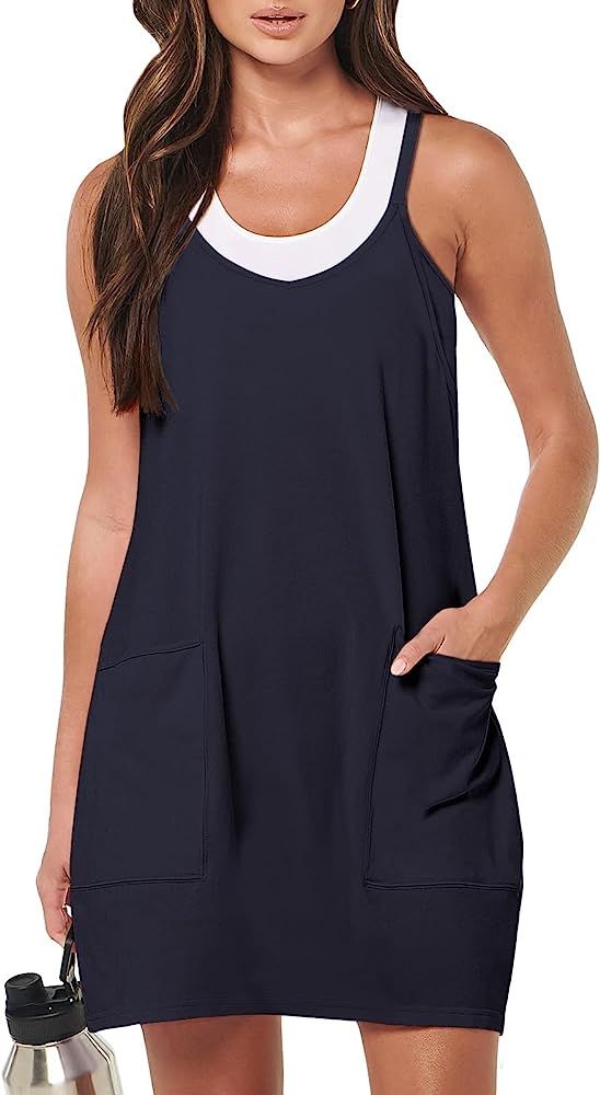Prinbara Women 2023 Summer Sleeveless Mini Dress Casual Short Sundress Workout Tennis Athletic On... | Amazon (US)