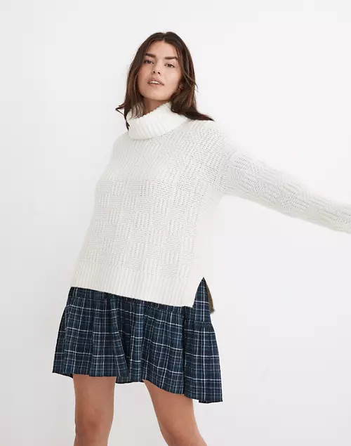 Checkered Turtleneck Sweater | Madewell