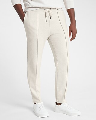 Solid Fleece Pintuck Joggers | Express