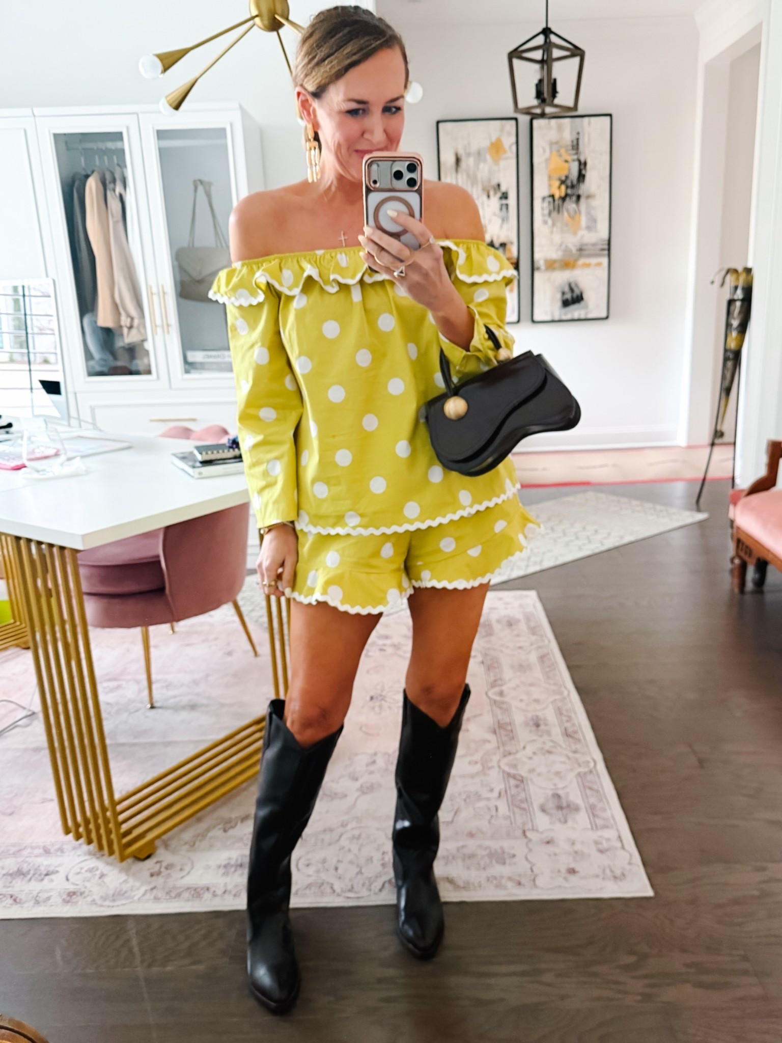 Polka dot shorts set
Anthropologie set
Code Anthro20
Shorts set with cowboy boots
Country concert outfit

#LTKSeasonal #LTKSaleAlert #LTKootd