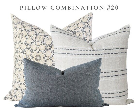Pillow Combination Set Floral Pillow Cover Designer Pillow | Etsy | Etsy (US)
