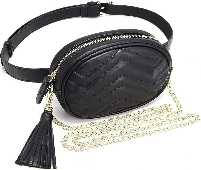 GEEAD Fanny Packs for Women Fashion Waist Bag Leather Belt Bum Bag Waterproof | Amazon (US)
