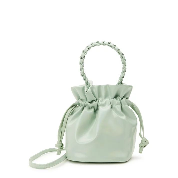 No Boundaries Women's Bucket Crossbody Handbag, Pearlized Mint | Walmart (US)