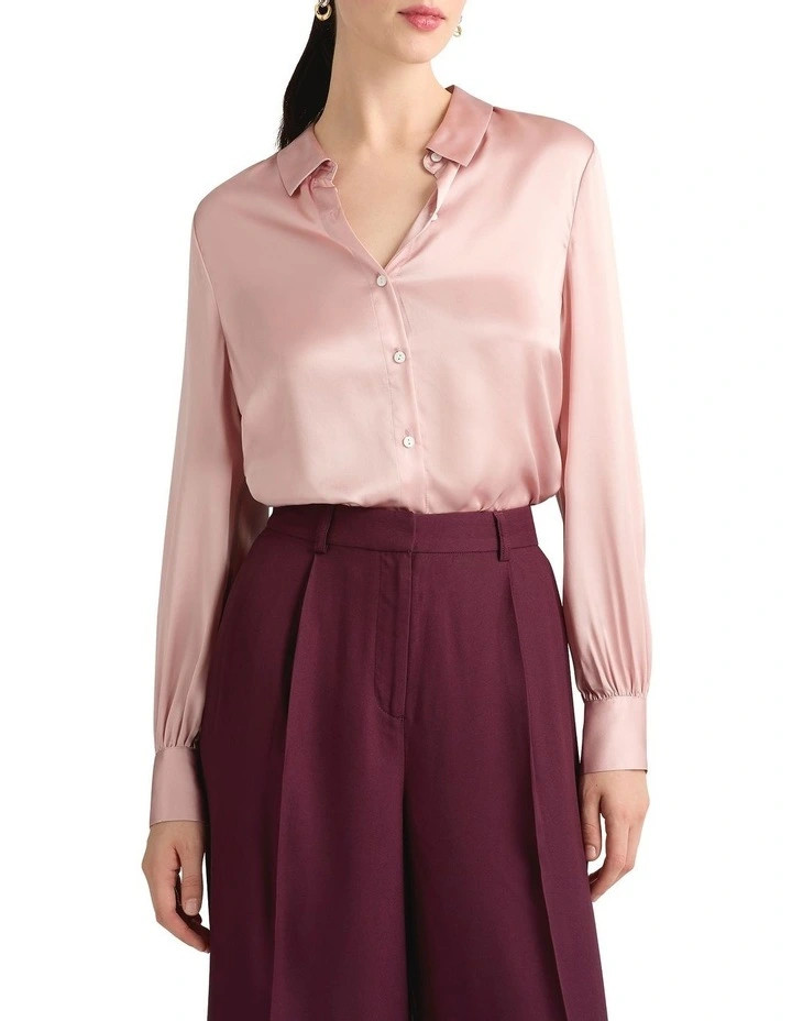 David LawrenceArchibald Silk Shirt in Quartz | Myer
