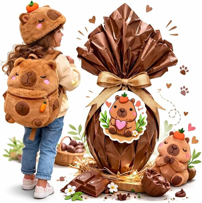 Kit Ovo de Páscoa com Mochila Capivara Infantil Presente | Amazon (BR)