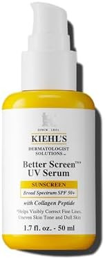 Kiehl's Better Screen UV Serum SPF 50+, Invisible Facial Sunscreen with Collagen Peptide, UV Filt... | Amazon (US)