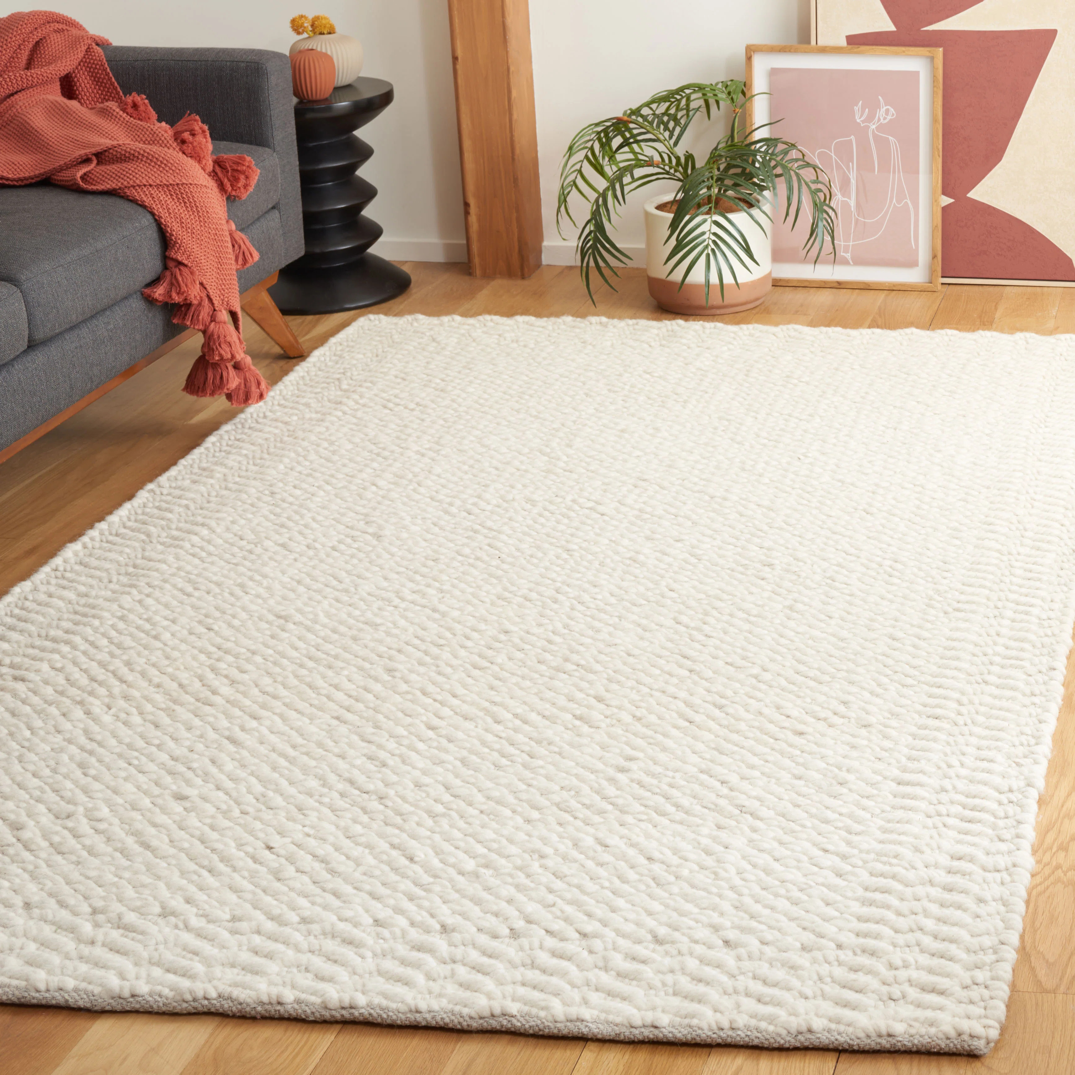 Bowan Hand Loomed Solid Color Rug | Wayfair North America