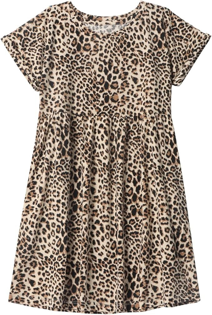 DaniChins Girl Casual Short Sleeve Floral Print Dress with Pockets | Amazon (US)