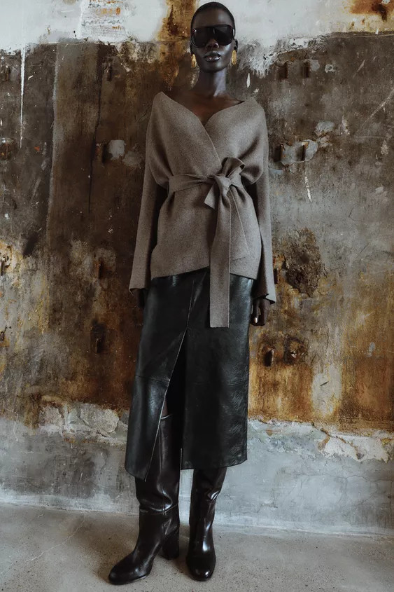 BELTED KNIT CARDIGAN | Zara US