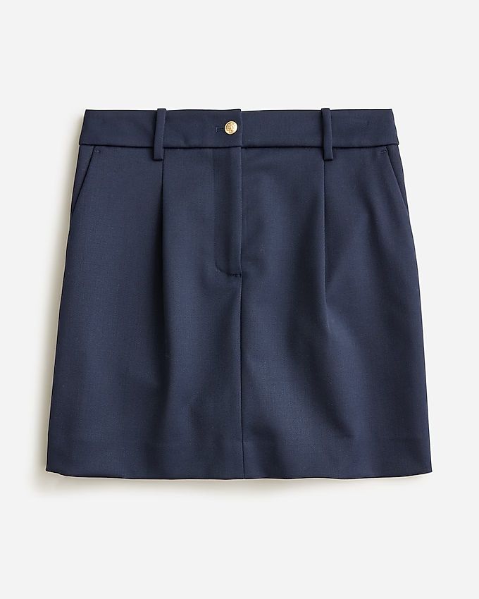Collection trouser mini skirt in wool-twill blend | J.Crew US