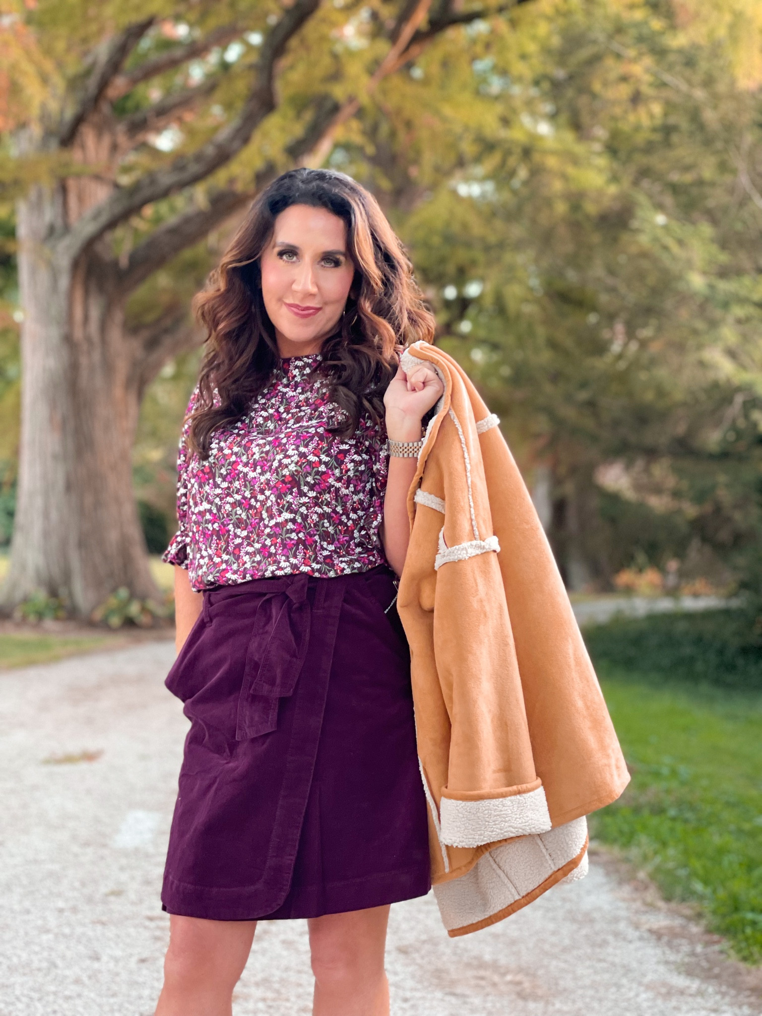 Draper James RSVP at Kohl’s 
Plum Corduroy skirt sz. 2
Floral puff sleeve blouse sz small
Similar jacket linked 


#LTKSeasonal #LTKsalealert