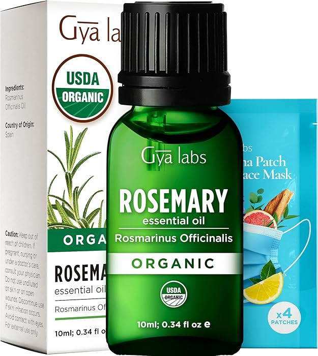 Gya Labs Organic Rosemary Essential Oil - 0.34 Fl Oz - for Skin, Hair, Diffuser, Aromatherapy, DI... | Amazon (US)