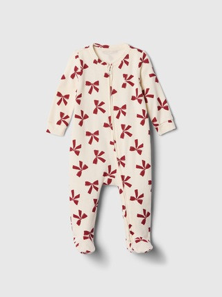 Baby Print Two-Way Zip One-Piece | Gap Factory