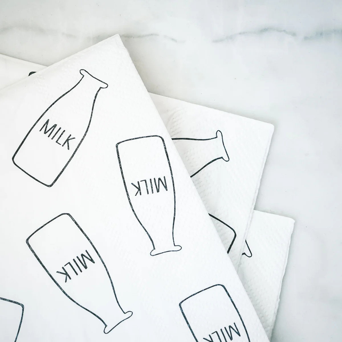 Milk Print Party Napkins | Ellie and Piper