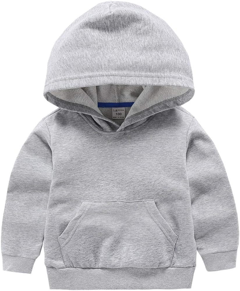 Ding-dong Baby Toddler Kid Boy Girl Solid Casual Pocket Hoodie Sweatershirt Pullover | Amazon (US)