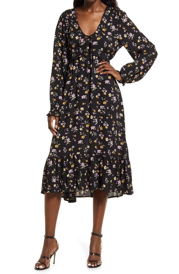 Ico Floral Long Sleeve Woven Dress | Nordstrom
