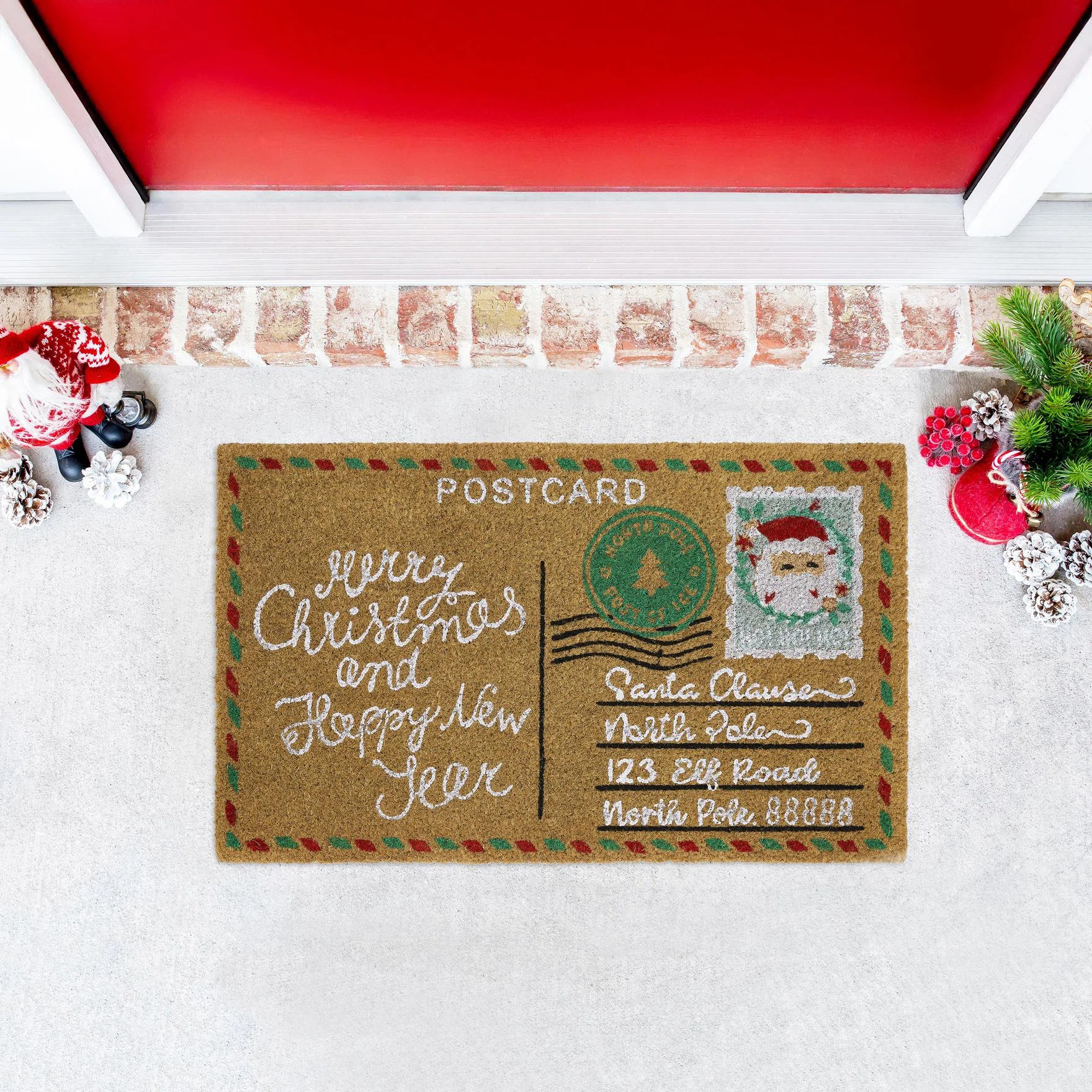 VCNY Home Multi Holiday Postcard Outdoor Coir Doormat | Wayfair North America