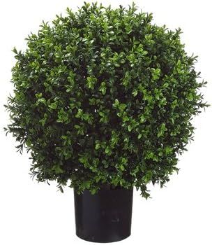 Amazon.com - 26 Inch Tall Boxwood Ball-Shaped Artificial Topiary w/Pot Indoor/Outdoor - | Amazon (US)